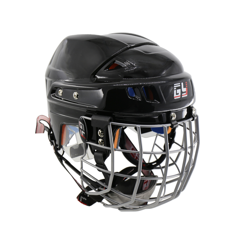 Средний безопасный хоккейный шлем на роликах